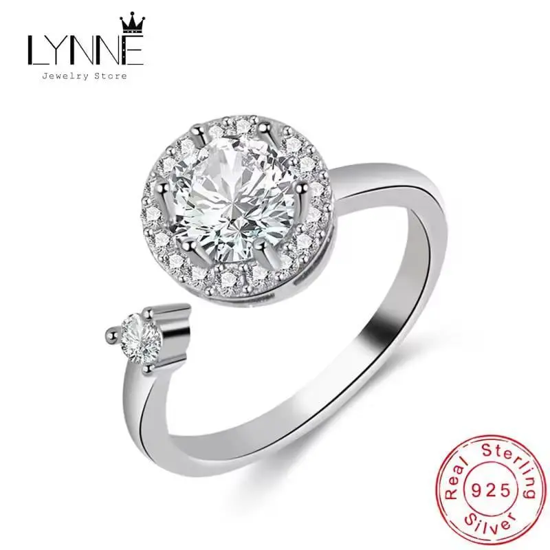 Silver Multi Charm Adjustable Ring With Zircone Stone