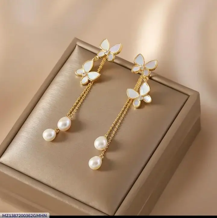 Butterfly Hanging Gold Plated Earings